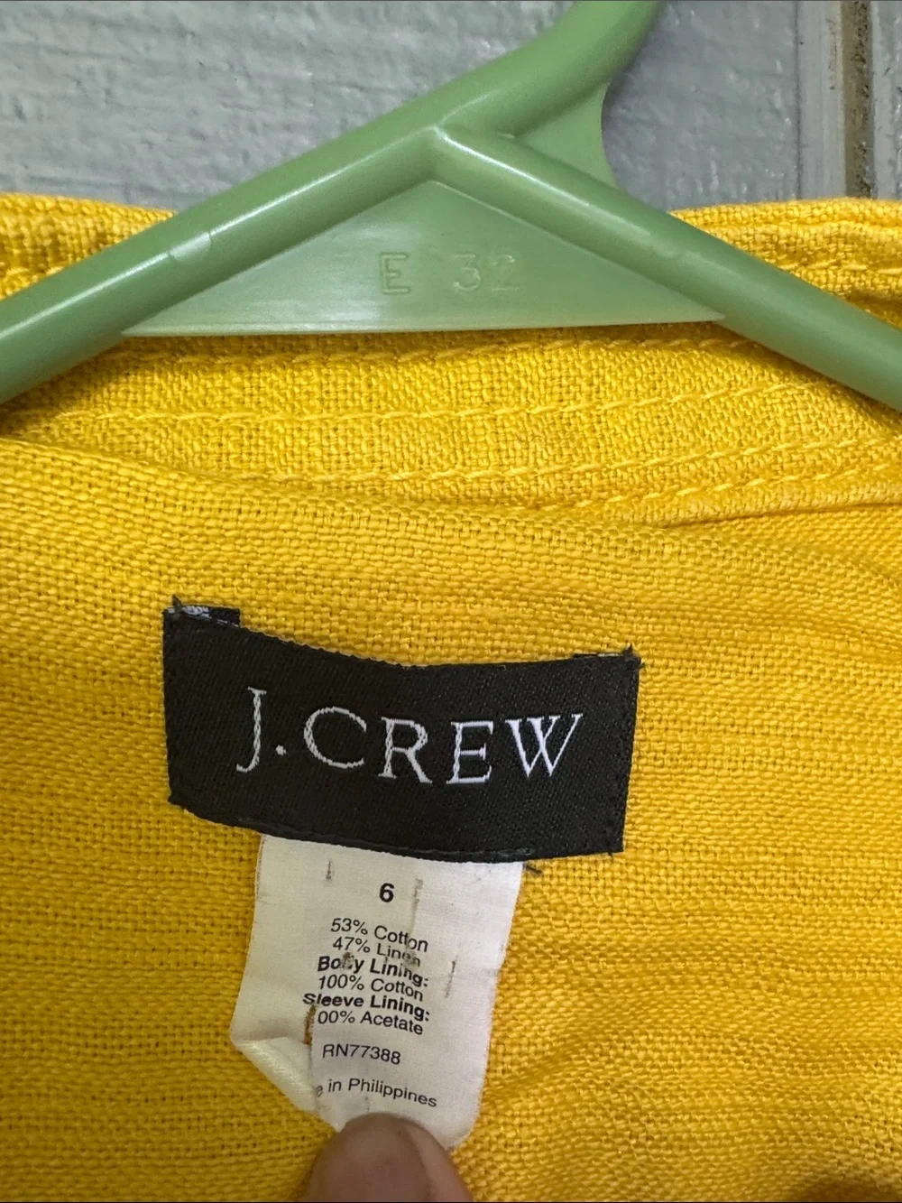 Jcrew Mustard Button Jacket Size 6